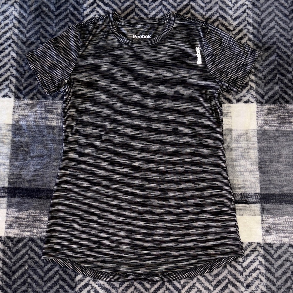 Reebok Black and White Short Sleeve Tee